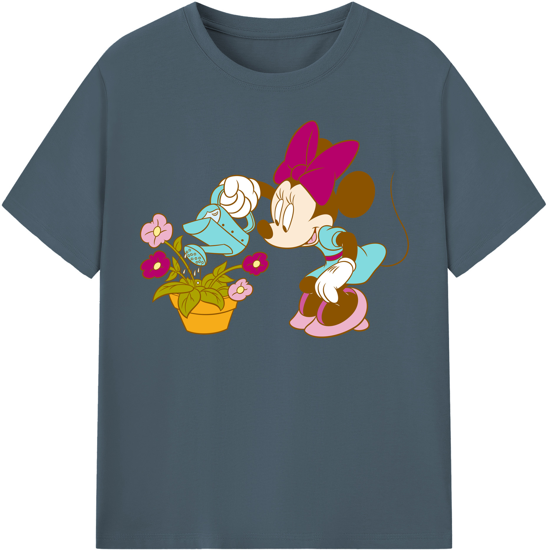 （画像用） ミッキーマウス Mickey Mouse 綿100％半袖Tシャツ（フロントプリント）